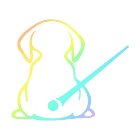 Deeceymbur Dog Design Car Windshield Wiper Silhouette Decal Rear Window Waterproof Vinyl Multi Color Automotive Art