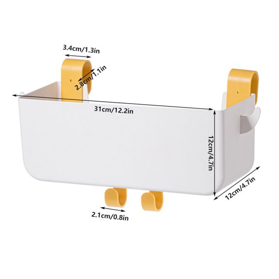 Deeceymbur Dormitory Bedside Storage Hanging Basket with Hook Large-Capacity Compartment Storage Hanging Box