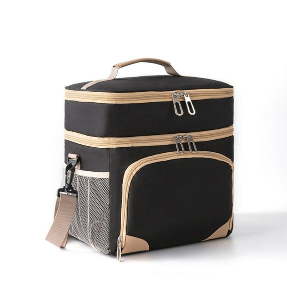 Deeceymbur Double Insulation Lunch Tote Bag Heat Cold Retention Technology Two Way Zipper Easy Access for Daily Commute