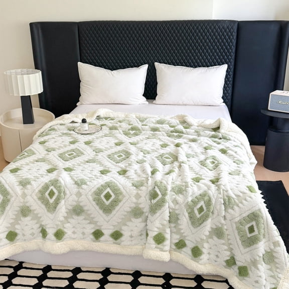 Deeceymbur Double Layer Enhanced Blanket Skin Friendly Warmth Multi Color Travel Home Office Nap Cover 39.37x59.06in