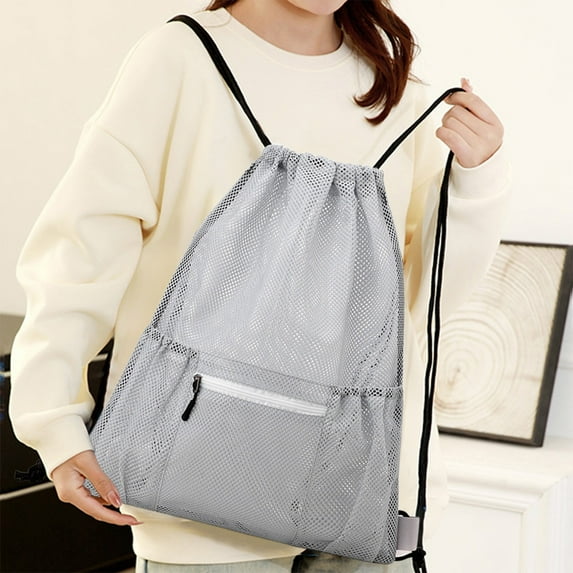 Deeceymbur Drawstring Backpack Drawstring Pocket Sports Backpack Student Basketball Football Bag Beach Bag Cycling And Hiking