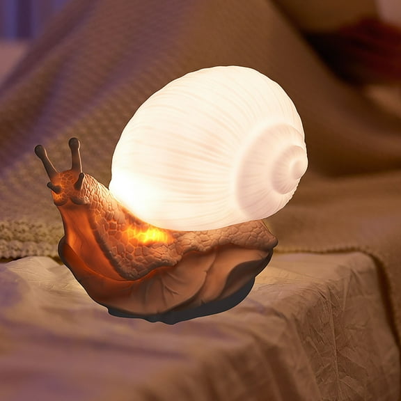 Deeceymbur Dreamy Color Changing Snail Night Light USB Charging Touch Control Kids Sleep Lamp Cozy Bedside Table Light 6.9x5.3in