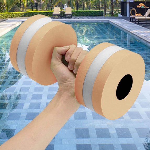Deeceymbur EVA Foam Water Dumbbells for Aqua Fitness Pool Exercise Buoyant Aquatic Weights for Water Aerobics Swimming Training Strength Workout
