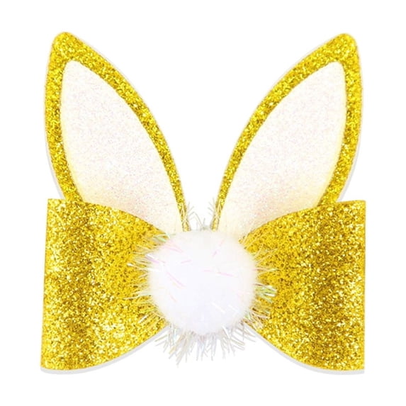 Deeceymbur Easter Bunny Hairpin Bow Clip for Party Decoration Hair Accessory