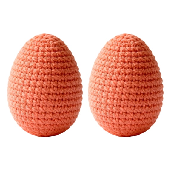 Deeceymbur Easter Egg Decor Hand Crocheted Foam Filled Knitted Ornament for Easter Basket Hunts Table Home Decoration Spring Party Gift Set