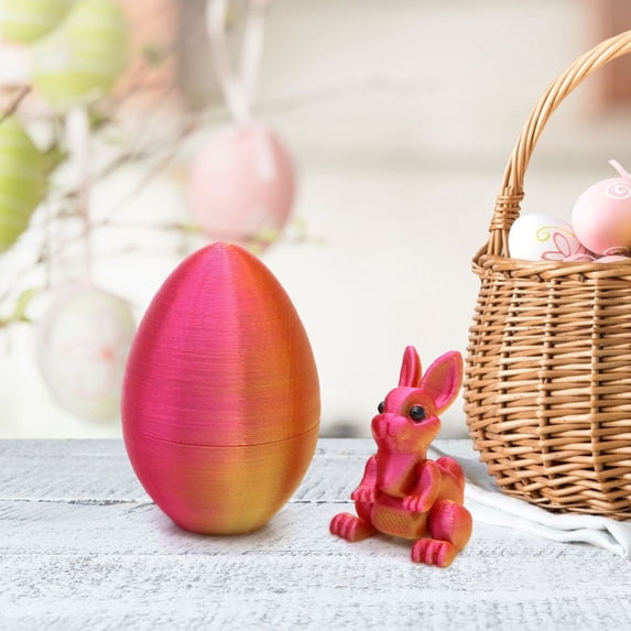 Deeceymbur Easter Mystery Egg Fidget Printing Rabbits Design Open Surprise for Stress Relief Focus Adults Holiday Gifts