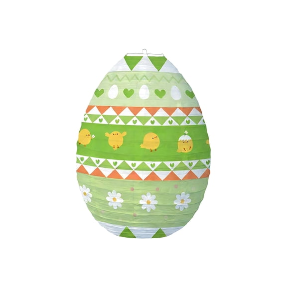 Deeceymbur Easter Rabbits Paper Lanterns Printed Designs for Hanging Indoor Outdoor Party Festive Lighting