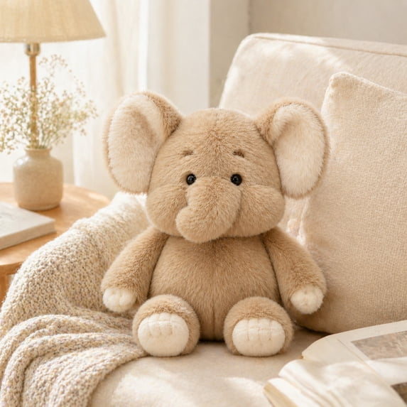 Deeceymbur Elephant Plush Stuffed Animal Sitting Doll Cuddle Pillow Soft Gift for Kids Home Decor