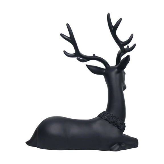 Deeceymbur European Style Deer Statue Imitation Metal Entryway Decor Vintage Garden Ornament for Porch Yard Home Accent