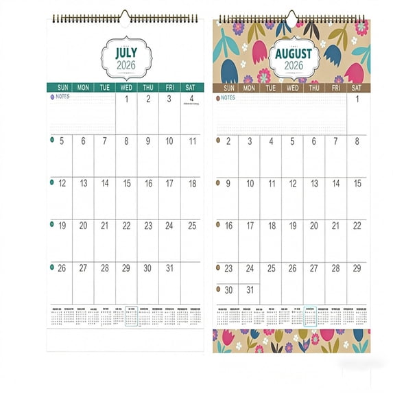 Deeceymbur Extra Large 18 Month Calendar July 2026 to Dec 2027 English Version Desk Wall Planner with Notes for valid Scheduling