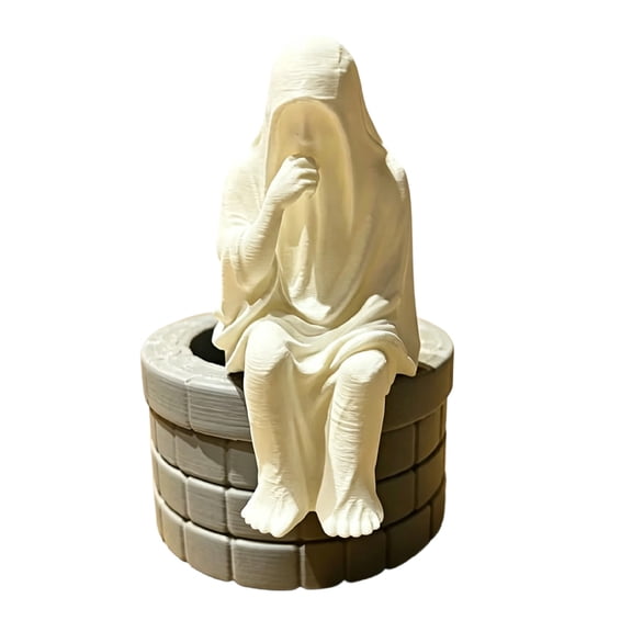 Deeceymbur Faceless Ghost Figurine Dark Gothic Style Halloween Desktop Decorative Item