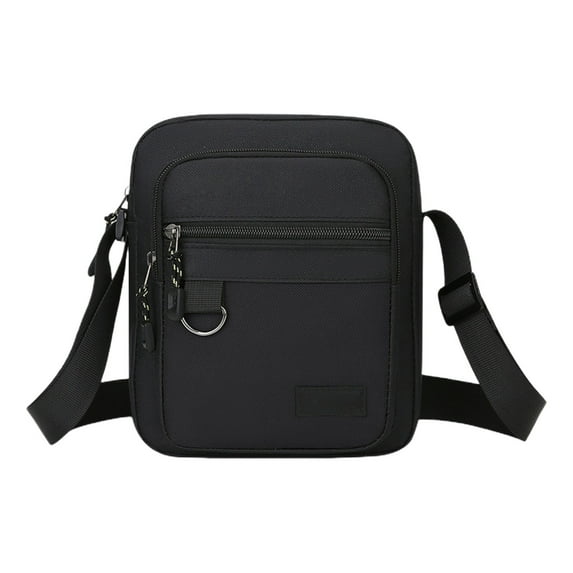 Deeceymbur Fashion Casual Lightweight Mens Shoulder Square Bag Sports Cycling Crossbody Bag Iron Hanging Ring Water Repellent Fabric for Outdoor Use