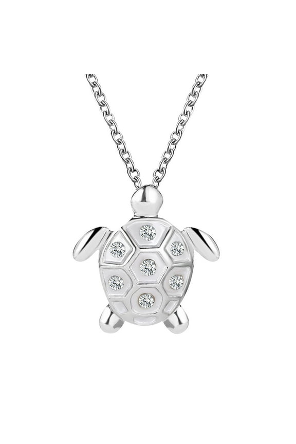 Fashion Turtle Necklace Pendant for Women Cute Small Alloy Adjustable 45cm Chain Gift for Her Stylish Jewelry Accessory