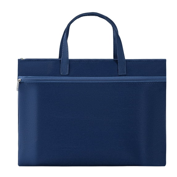 Deeceymbur File Bag Oxford Cloth Waterproof Document Pouch with Handle A4 Size Foldable for Travel Office Use