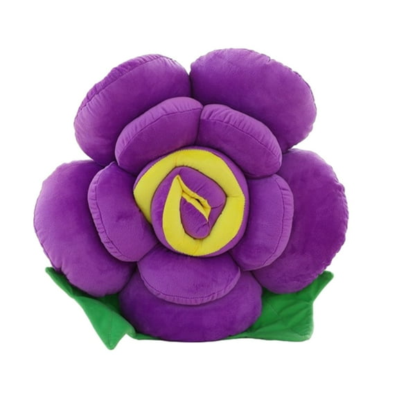 Deeceymbur Flower Plush Rose Pillow Cute Decoration Flower Plush Cushion Cushion Sofa Pillow and Mattress Suitable as a Valentine's Day Gift Purple