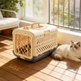 thumbnail image 1 of Deeceymbur Foldable Pet Travel Carrier Portable Crate Airline Approved 2 Way Entry Top Opening with Side Pocket for Dogs Cats Travel and Vet Visits, 1 of 1