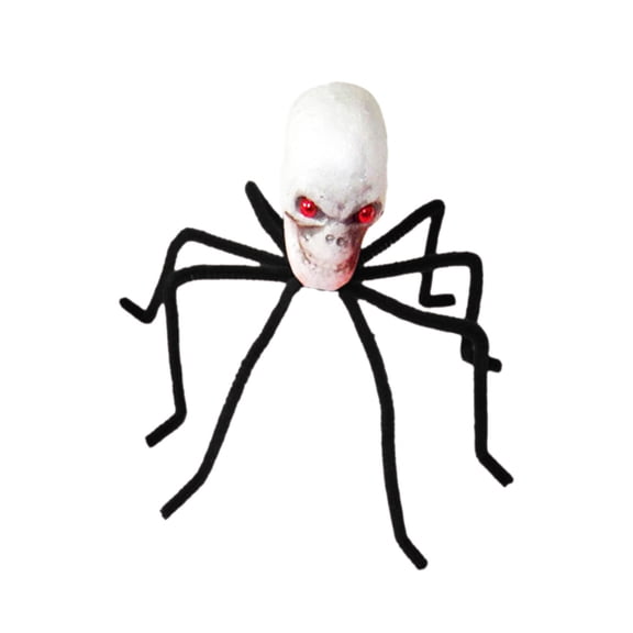 Deeceymbur Ghost Head Spider Scary Layout Props for Halloween Decorations and Holiday Party Supplies Black