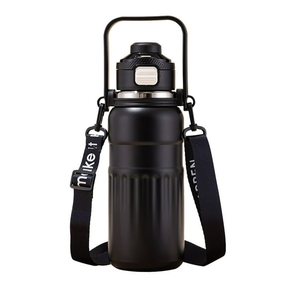 Deeceymbur Giant Capacity Insulated Water Bottle with Carry Strap Double Wall Vacuum 3.54x10.43in