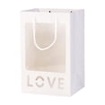 thumbnail image 1 of Deeceymbur Gift Bag Transparent Window Tote for Valentine Flower Present Decorative Packaging Sturdy Paper Material Handles Easy Carry Holiday Celebration, 1 of 6