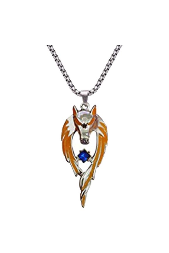 Glowing Wolf Necklace Luminous Pendant for Retro Hip Hop Street Fashion Night Parties Gift Ideas for Men