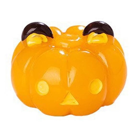 Deeceymbur Glowing in The Dark Halloween Pumpkin Head Resin Miniature Night Light Desktop Home Party Decoration Holiday Gift