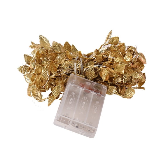 Deeceymbur Golden Leaf LED Light String Copper Wire Battery Powered Flashing Fall Decor 118.1in