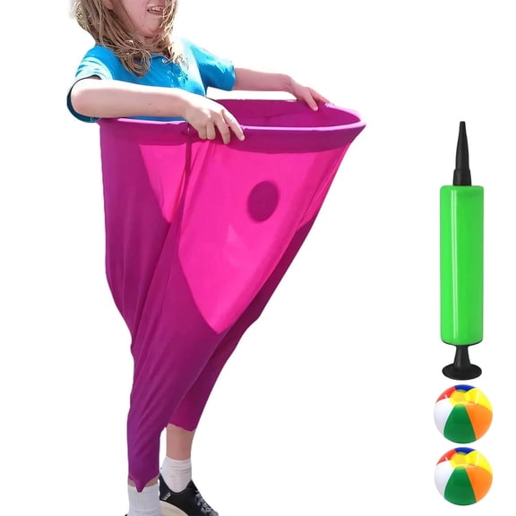 Deeceymbur Granny Pants Yard Game Sets, Freaky Party Games Pants with 2 Bouncy Balls, 4-Piece Outdoor Field Family Games for Adults Red