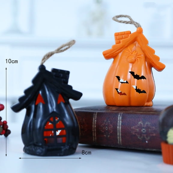 Deeceymbur Halloween Decorations Haunted House Scenes with Glowsing Props for Bar and Mall Decorations B