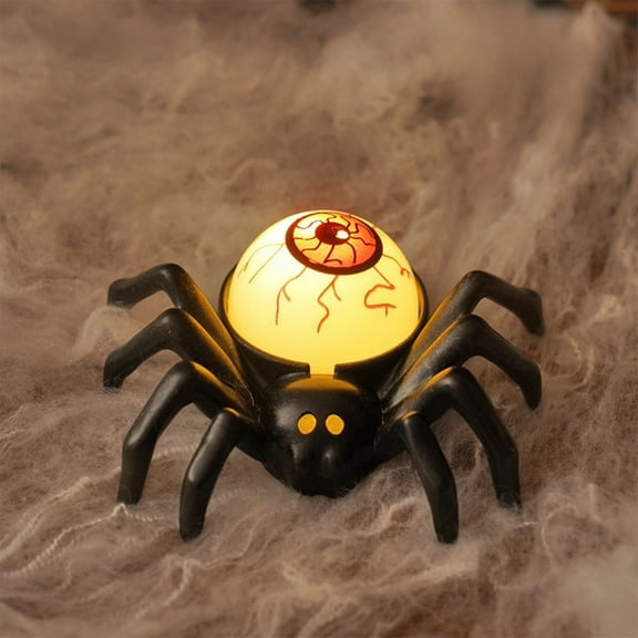 Deeceymbur Halloween Eye Light Spider LED Candle Light Party Mood Decoration 3.3x2.8x1.18in