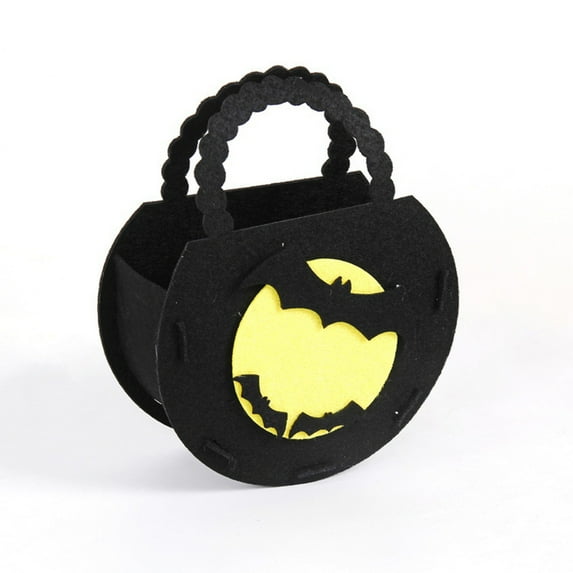 Deeceymbur Halloween Non Woven Handbag Ghost Design Candy Bag for Children’s Trick Treating and Party Supplies B