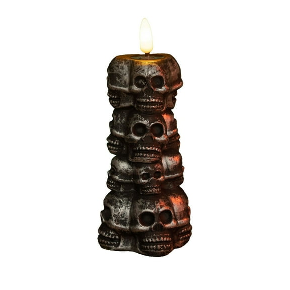 Deeceymbur Halloween Skull Night Light Vinyl Material Removable Battery Home Party Decor Gift 2.44x4.96in