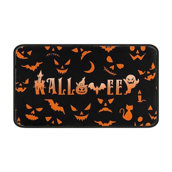 Deeceymbur Halloween Thanksgiving Maple Mat Home Kitchen Entryway Decor Rug Autumn Season Floor Mat 23.62x15.75in