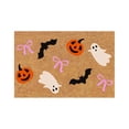 thumbnail image 1 of Deeceymbur Halloween Themed Floor Mat Pumpkin Ghost Bat Pattern Non-slip Entry Rug Festive Fall Decoration Door Carpet, 1 of 6