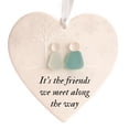 thumbnail image 1 of Deeceymbur Heart Sea Glass Ornament Friendship Keepsake Handcrafted Unique Design Easy Hanging for Christmas Tree Gift Idea Home Decor, 1 of 9
