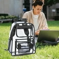 thumbnail image 1 of Deeceymbur Heavy-Duty Clear Backpack - Stadium Security Approved Mini Gym Drawstring Bag with Enhanced Durability Black, 1 of 7