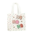 thumbnail image 1 of Deeceymbur Holiday Gift Bag Fabric Tote Christmas Handbag Foldable Storage Sack Waterproof Party Favor Black Green White Decorative Shopping Bag, 1 of 6