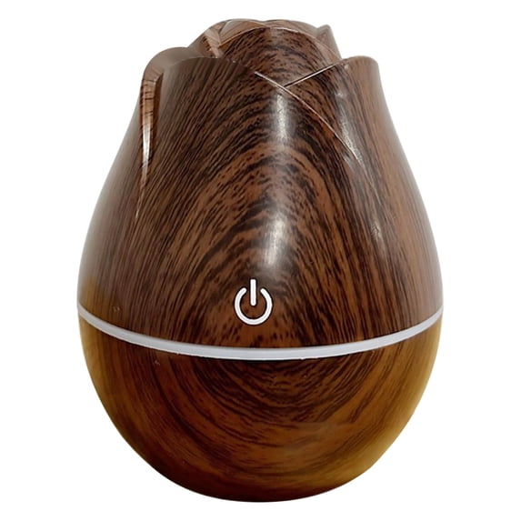 Deeceymbur Humidifier Rose Wood Grain Design Aromatherapy Diffuser Gradient Color Light for Home Decor