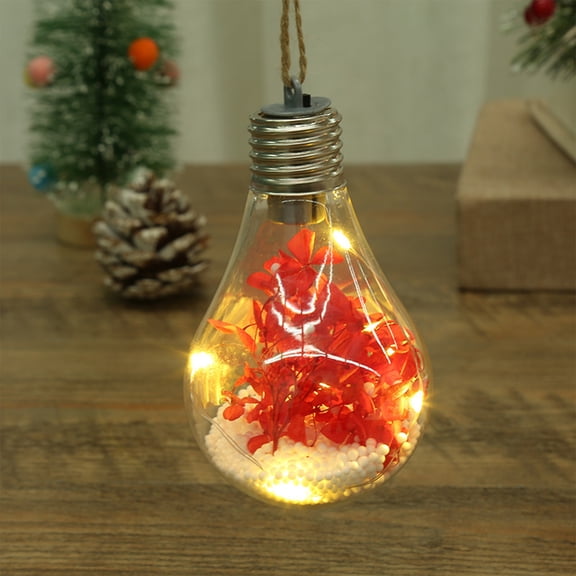 Deeceymbur Hydrangea Balls Transparent Glowing Christmas Balls Decor 4.33x2.76x2.36in