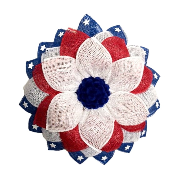 Deeceymbur Independence Day Flag Wreath Home Decor Scene Layout Prop Pendant for Front Door Wall Fireplace Party