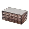 thumbnail image 1 of Deeceymbur Jewellery Storage Box - Transparent Home Drawer Jewellery Box for Rings, Earrings, Necklaces, and Bracelets, Ideal for Keeping Jewelry Organized Coffee, 1 of 6