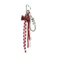 thumbnail image 1 of Deeceymbur Keychain Red Bow Charm Bag Accessory Car Keychain Decorative Pendant Metal Ring for Keys Backpack Purse Zipper Pull Soft Polyester Material, 1 of 6