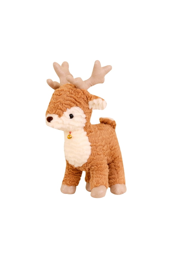 Large 15.74in Christmas Deer Plush Toy Cotton Soft Stuffed Animal Funny Tree Home Decor Gift