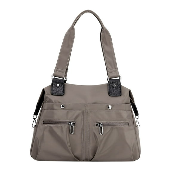 Deeceymbur Large Capacity Multi-pocket Nylon Shoulder Bag, Travel Backpack Design, for Travel and Daily Multifunctional Use Brown