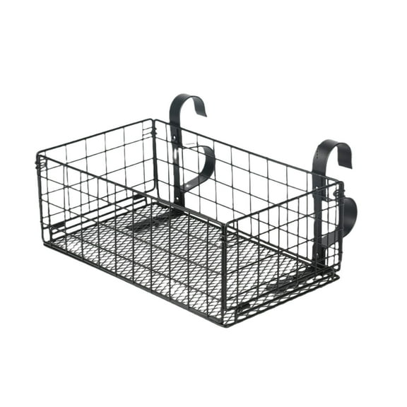 Deeceymbur Large Metal Poolside Storage Basket with 2 Holder Swimming Pool Hanging Storage Shelf Frame Pool Drink Holder Above Ground Pool Accessories