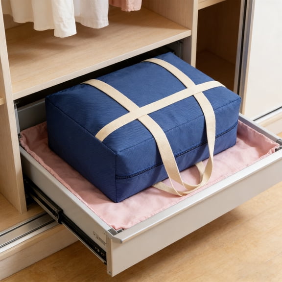 Deeceymbur Large Waterproof Foldable Clothes Storage Bag with Handles Travel Duffle Garment Container Moving Box Space Saver for Bedding Blankets Pillows Wardrobe Organization