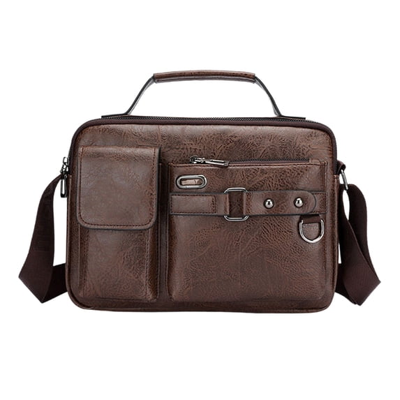 Deeceymbur Leather Crossbody Bag Textured Shoulder Bag Adjustable Strap Lightweight Handbag for Daily Use Travel Work