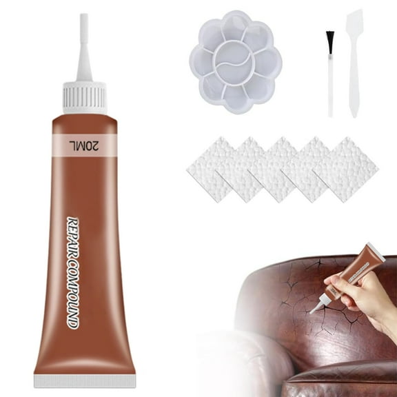 Deeceymbur Leather Repair Filler Cream Kit Restores Car Seat Sofa Scratch Rip Scuffs Tool a Set of Leather Repair Tools 20ml