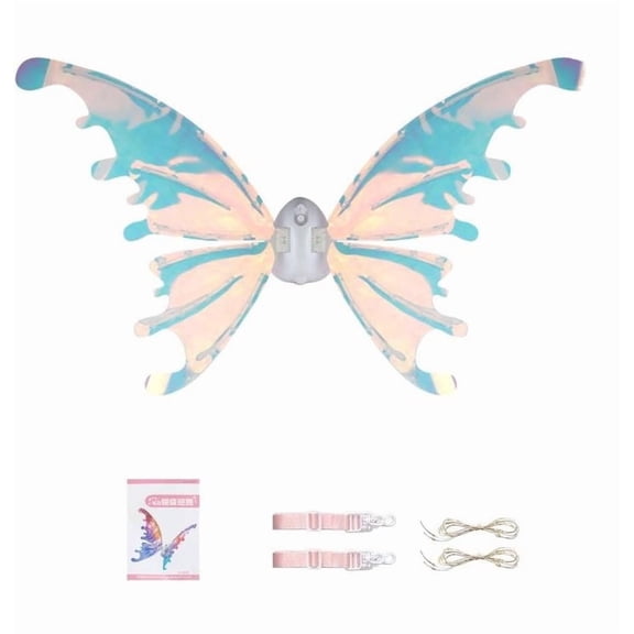 Deeceymbur Light Up Dog Wing Pet Costume Accessory LED Lights for Halloween Parties Festive Events