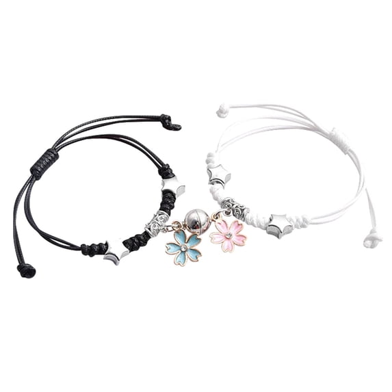Deeceymbur Magnetic Attraction Couple Bracelet Set Adjustable Matching Love Bracelets for Him Her Anniversary Valentines Day Gift Symbolizing Connection Togetherness