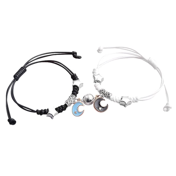 Deeceymbur Magnetic Attraction Couple Bracelet Set Adjustable Matching Love Bracelets for Him Her Anniversary Valentines Day Gift Symbolizing Connection Togetherness